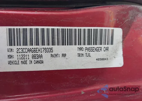 2014 Chrysler 300 z USA, uszkodzony, nr VIN 2C3CCAAG6EH179335